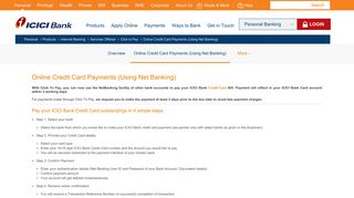 
                            3. Credit Card Bill Payment with Internet Banking - ICICI Bank Click to ...