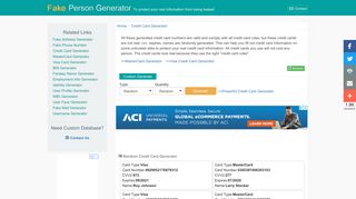
                            2. Credit Card Generator | Fake Person Generator