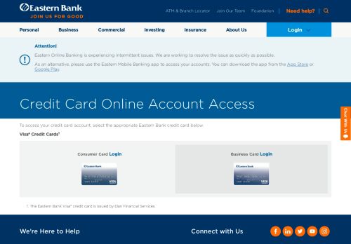 
                            10. Credit Card Online Account Access | Eastern Bank
