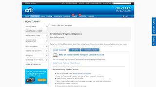 
                            9. Credit Card Payment Options - Citibank Bahrain