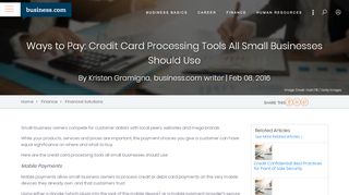 
                            8. Credit Card Processing Tools All Small Businesses ... - ...