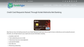 
                            12. Credit Card Requests Raised Through Kotak Mahindra Net Banking ...