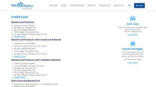 
                            10. Credit Card › Star Choice Credit Union