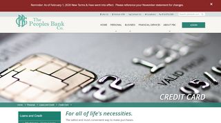 
                            8. Credit Card - The Peoples Bank Co.