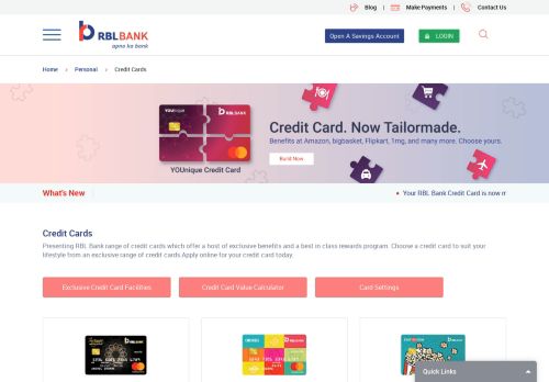 
                            7. Credit Cards - Apply Credit Card Online Today| RBL Bank