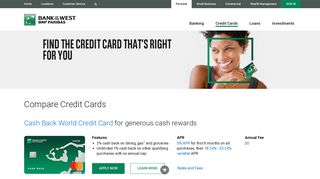 
                            10. Credit Cards | Bank of the West