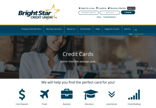 
                            12. Credit Cards - BrightStar Credit Union