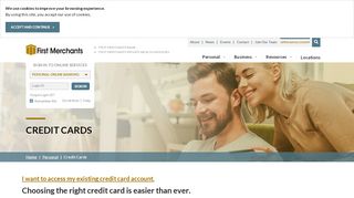 
                            13. Credit Cards - First Merchants Bank