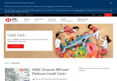 
                            10. Credit Cards - HSBC Amanah