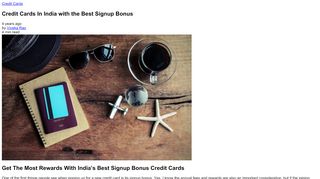 
                            3. Credit Cards In India with the Best Signup Bonus | CreditSmart.in