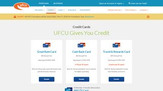 
                            1. Credit Cards - UFCU