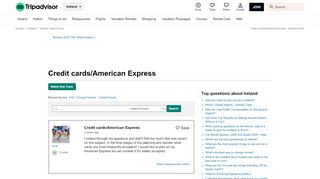 
                            8. Credit cards/American Express - Ireland Forum - TripAdvisor