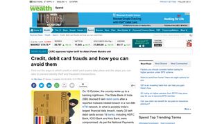 
                            7. Credit, debit card frauds and how you can avoid them - The Economic ...