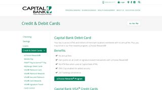 
                            5. Credit & Debit Cards | Capital Bank