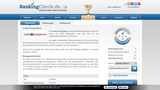 
                            8. Credit Europe Bank | BankingCheck.de