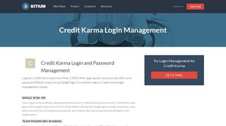 
                            6. Credit Karma Login Management - Team Password Manager - Bitium