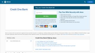 
                            5. Credit One Bank: Login, Bill Pay, Customer Service and Care Sign-In
