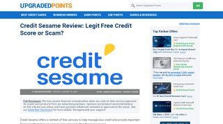 
                            10. Credit Sesame Review: Legit Free Credit Score or A Scam? [2018]