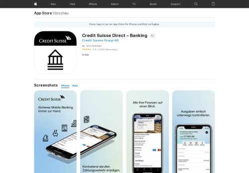 
                            5. Credit Suisse Direct – Banking im App Store - iTunes - Apple
