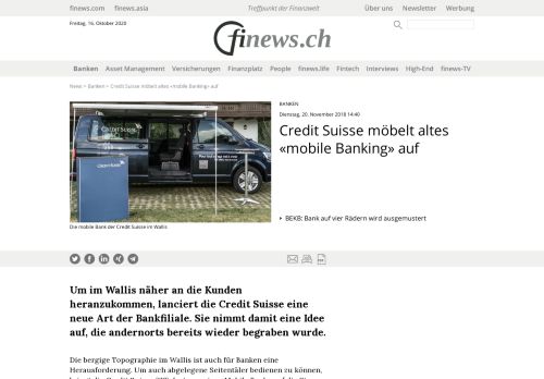 
                            13. Credit Suisse möbelt altes «mobile Banking» auf - Finews