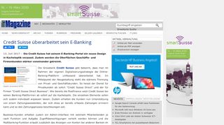 
                            13. Credit Suisse überarbeitet sein E-Banking - IT Magazine
