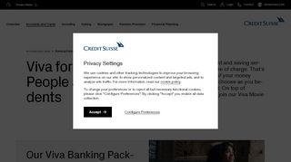 
                            6. Credit Suisse Viva – ideal banking packages for young people and ...