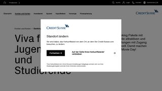 
                            9. Credit Suisse Viva – Ideale Banking-Pakete für Jugendliche und ...