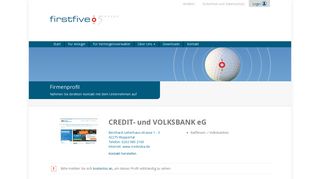 
                            7. CREDIT- und VOLKSBANK eG - firstfive