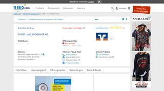 
                            7. ▷ Credit- und Volksbank eG | Tel. (0202) 9801... - Adresse - 11880.com