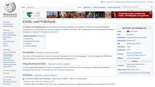 
                            5. Credit- und Volksbank – Wikipedia