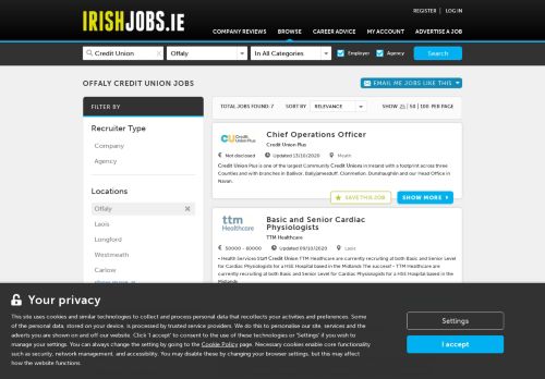 
                            5. Credit Union Jobs Offaly - irishjobs.ie