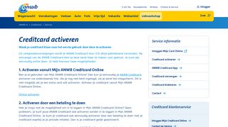 
                            7. Creditcard activeren - ANWB Creditcards