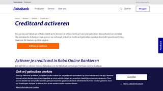 
                            8. Creditcard activeren - Rabobank