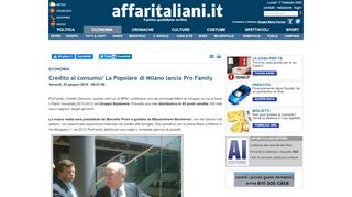 
                            13. Credito al consumo/ La Popolare di Milano lancia Pro Family ...