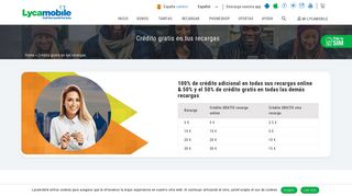 
                            4. Crédito Gratis en Tus Recargas | Lycamobile Spain