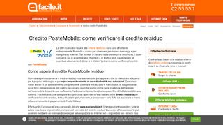 
                            11. Credito PosteMobile: come verificarlo | Facile.it