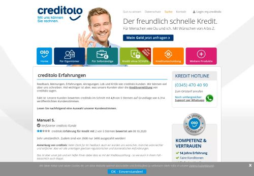
                            9. creditolo Erfahrungen - Meinungen von creditolo-Kunden