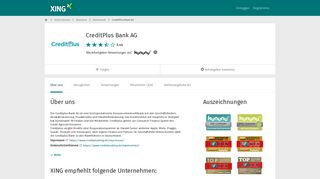 
                            11. CreditPlus Bank AG als Arbeitgeber | XING Unternehmen