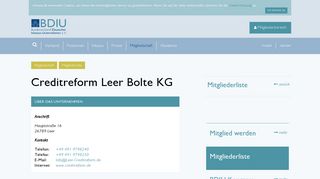 
                            6. Creditreform Leer Bolte KG | BDIU Bundesverband Deutscher Inkasso ...