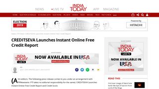 
                            9. CREDITSEVA Launches Instant Online Free Credit Report - PTI feed ...