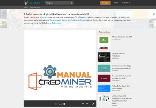 
                            7. CredMiner - Mineração Compartilhada de Bitcoin - SlideShare