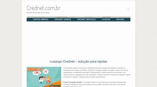 
                            7. Crednet.com.br | Serviços da Losango para Lojistas