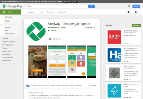 
                            10. Credway - låna pengar i appen - Apps on Google Play