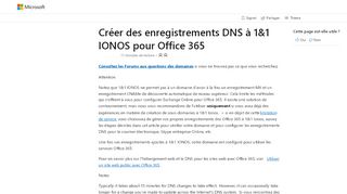 
                            10. Créer des enregistrements DNS sur 1&1 IONOS pour Office 365 ...