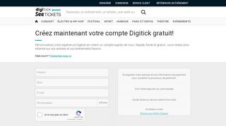 
                            4. Créer un compte - Digitick