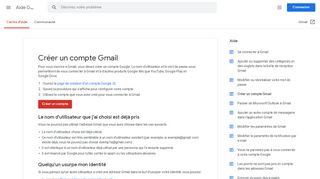 
                            1. Créer un compte Gmail - Aide Gmail - Google Support