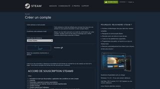 
                            4. Créer un compte - Steam