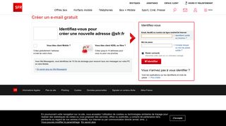 
                            3. Créer un e-mail gratuit - SFR