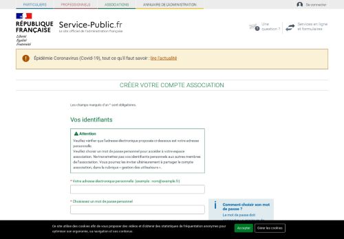 
                            4. Créer votre compte association | service-public.fr