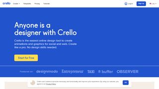 
                            8. Crello — Free Graphic Design Software. Simple Online Photo Editor